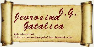 Jevrosima Gatalica vizit kartica